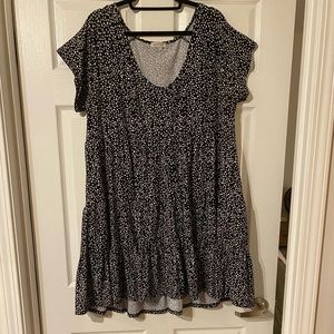 Ultra Flirt Black and White Polka Dot Dress - Size 3X